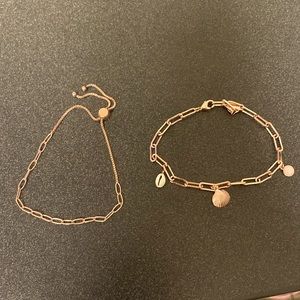 2 rose gold pura vida bracelets